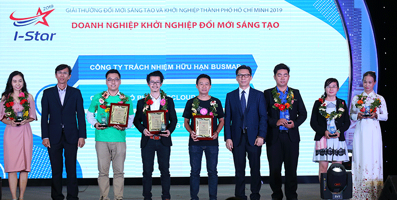 Các doanh nghiệp KN&ĐMST đoạt giải I - Star 2019   Ảnh: BSSC