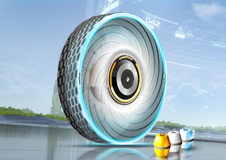 Lốp xe mới nhất của Goodyear cho phép đặt một hộp hợp chất lốp mới bên trong - Ảnh: Goodyear