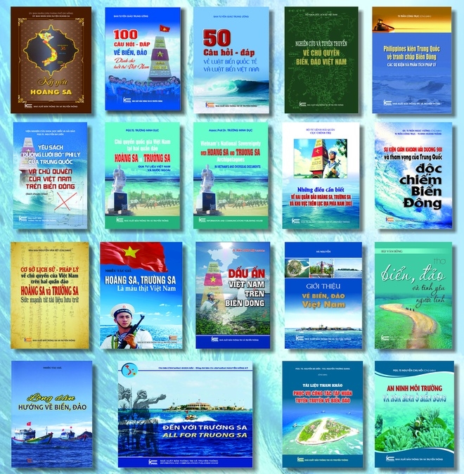 Bộ sách về biển đảo của NXB Thông tin và Truyền thông.