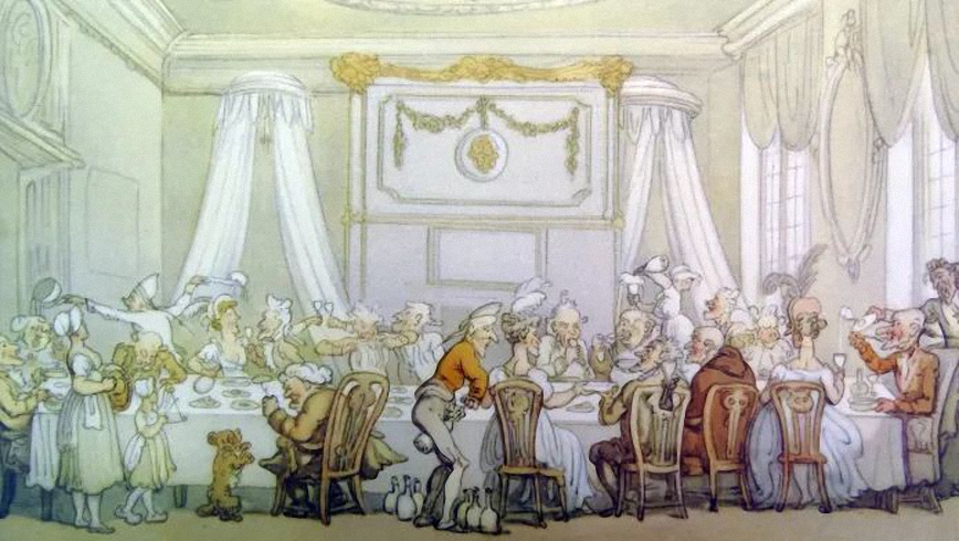 Bức tranh mô tả bàn ăn d’hôte tại Paris, Pháp. Ảnh: Getty Images.