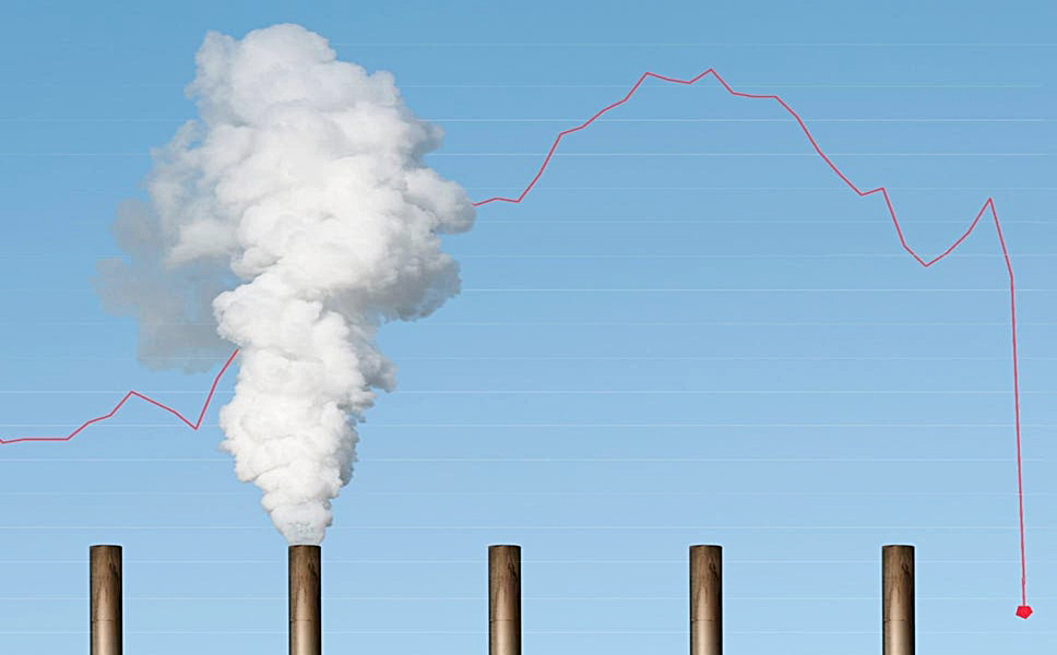 Nồng độ CO2 trong khí quyển giảm do tác động của Covid-19. Ảnh: iStock