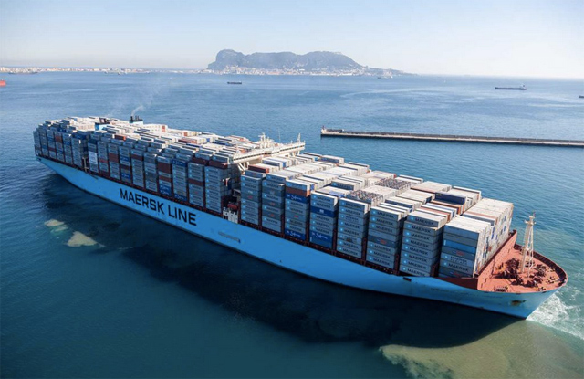 Tàu container Maersk Mc-Kinney Moller. Ảnh: Marine Traffic.