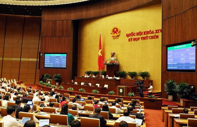 Ngày 8/6/2020, Quốc hội Việt nam phê chuẩn EVFTA và EVIPA với số phiếu gần như tuyệt đối | Ảnh: PLO