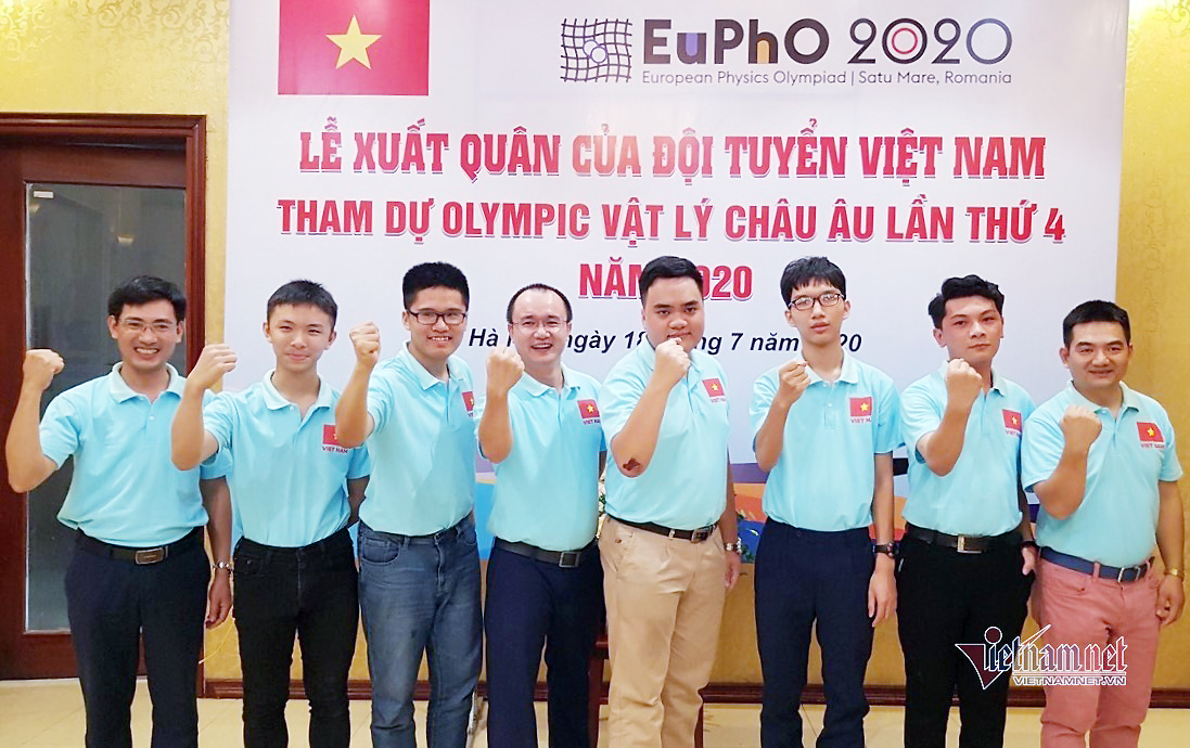 Các thí sinh Việt Nam dự thi Olympic Vật lý châu Âu năm 2020.