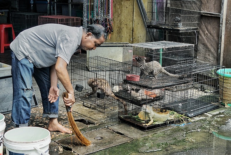 Chợ bán thịt thú rừng ở Bali (Indonesia)được xem là những điểm nóng phát tán bệnh dịch, Ảnh: Amilia Roso/The Sydney Morning Herald/Getty).