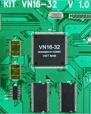 Chip xử lý 32 bit đầu tiên của Việt Nam do ICDREC nghiên cứu chế tạo. Ảnh: ICDREC.