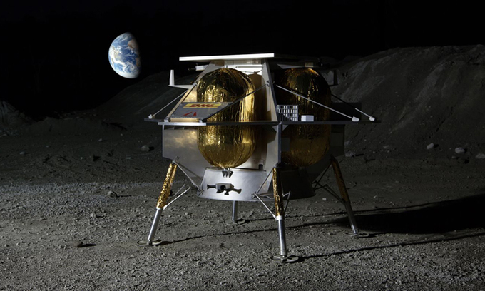 Tàu vũ trụ Peregrine sẽ hạ cánh xuống Mặt Trăng vào năm sau. Ảnh: Astrobotics.