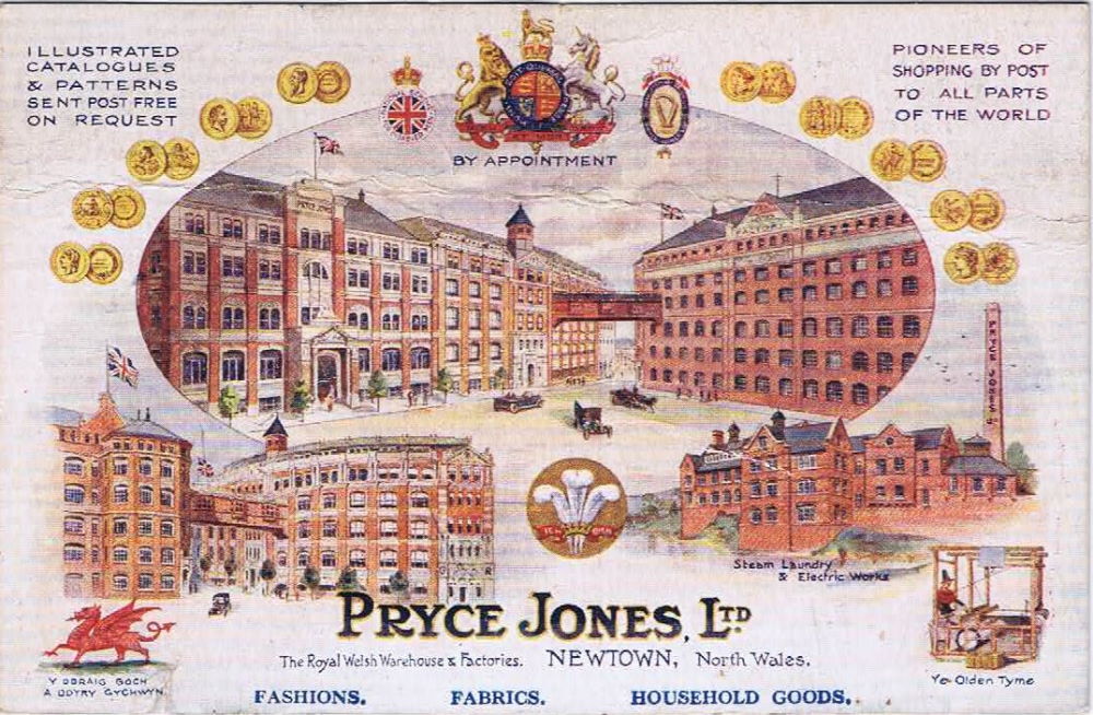 Một tấm postcard quảng cáo dịch vụ đặt hàng qua thư tín của Pryce Jones. Ảnh: Northumberland Archives.