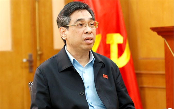 Đồng chí Nguyễn Phước Lộc, Phó Trưởng ban Dân vận Trung ương trả lời phỏng vấn - Ảnh: PC