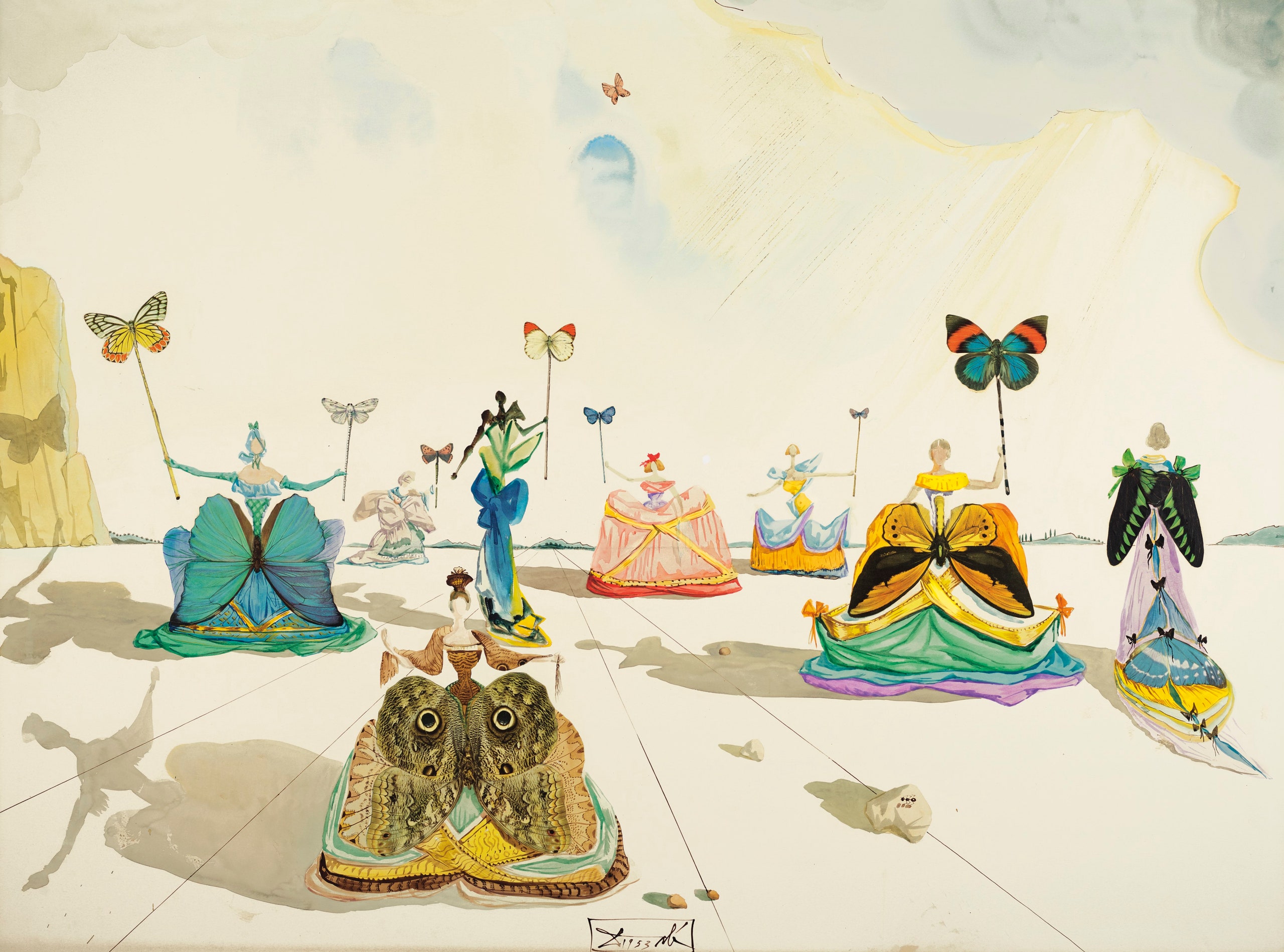 Tác phẩm Femmes aux Papillons của họa sỹ Salvador Dalí. Ảnh: Courtesy of Christie’s Images Ltd. 2019