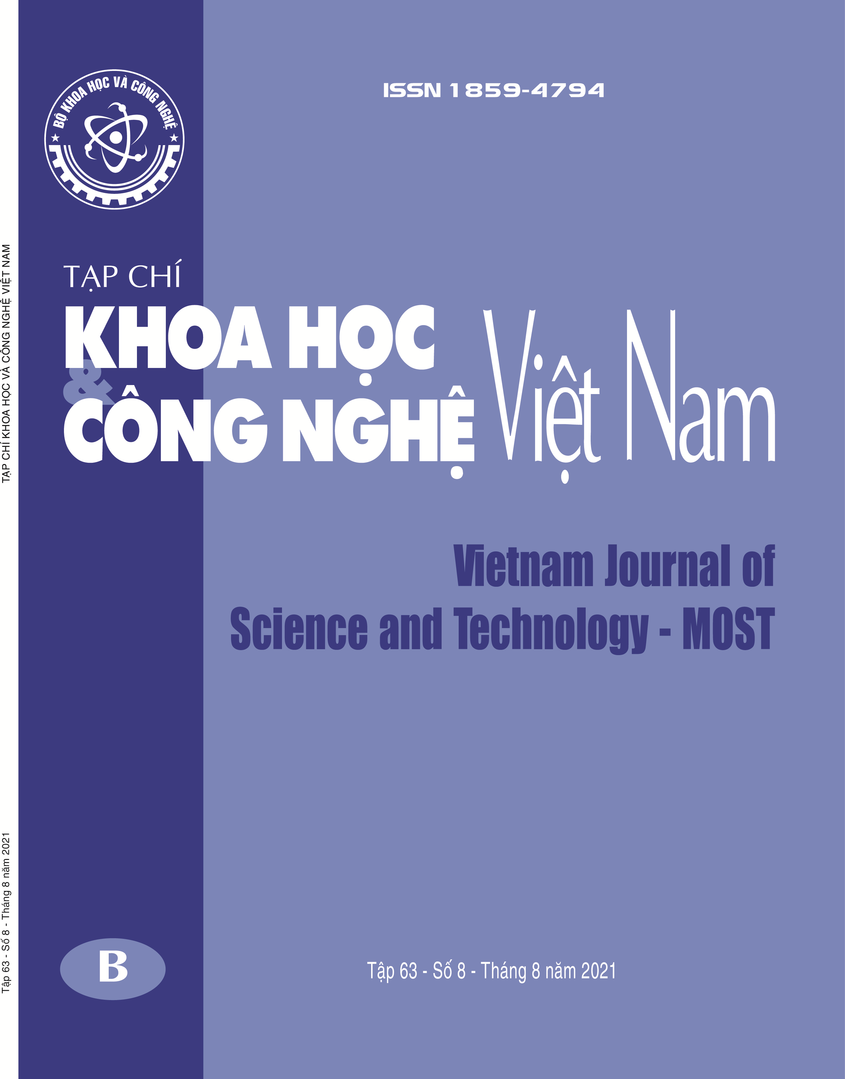 Trang bìa của Tạp chí Khoa học và công nghệ 