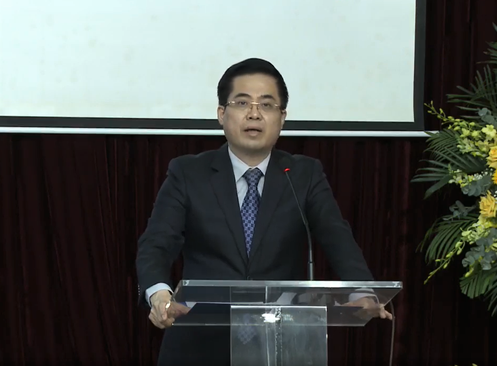 Thứ trưởng Bộ KH&CN Nguyễn Hoàng Giang phát biểu tại lễ ra mắt. 