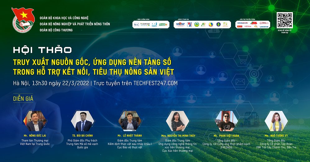 Hội thảo "Truy xuất nguồn gốc, ứng dụng nền tảng số trong hỗ trợ kết nối, tiêu thụ nông sản Việt" | Ảnh: BTC