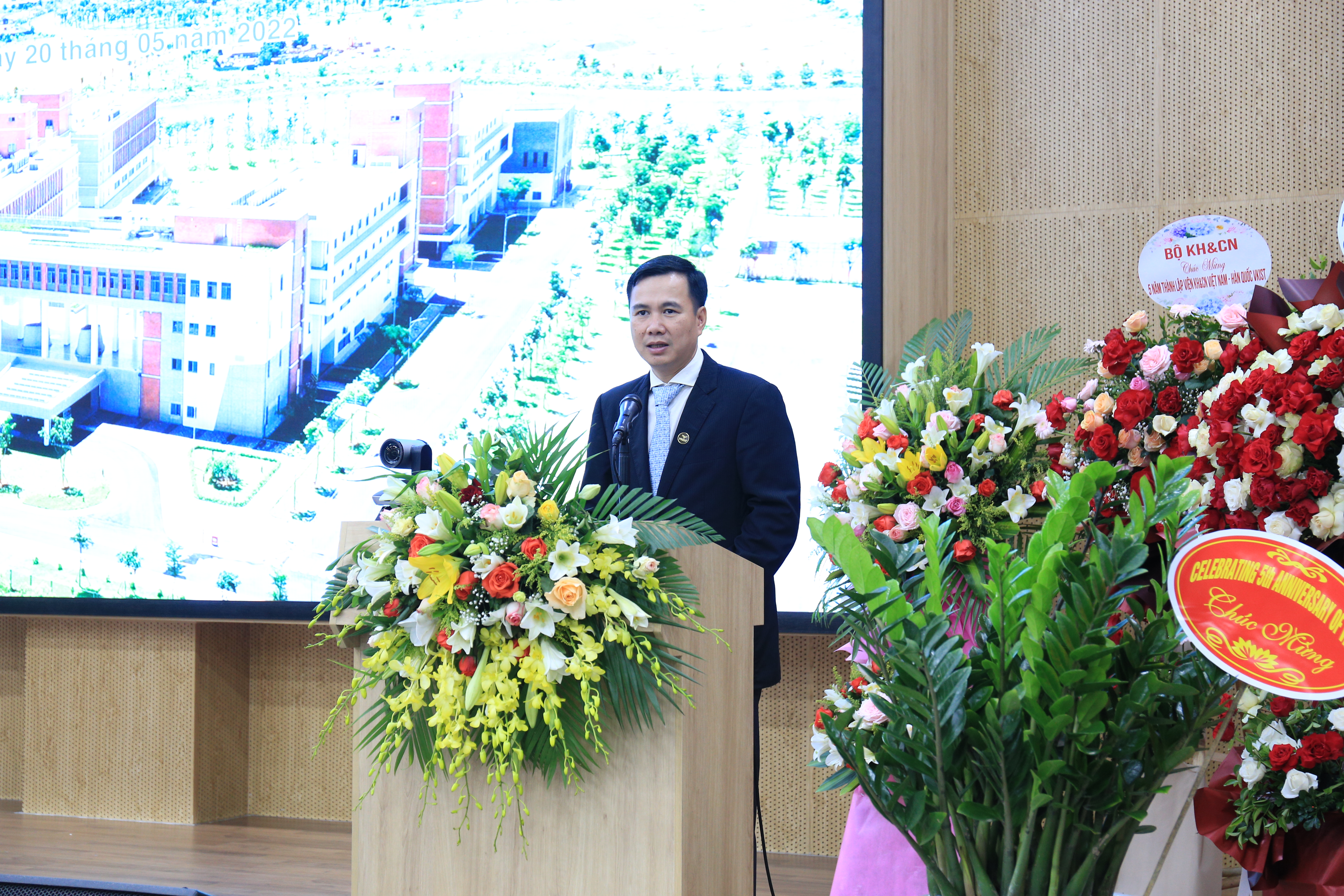 Thứ trưởng Bộ KH&CN Bùi Thế Duy phát biểu trong lễ kỷ niệm. Ảnh: TA