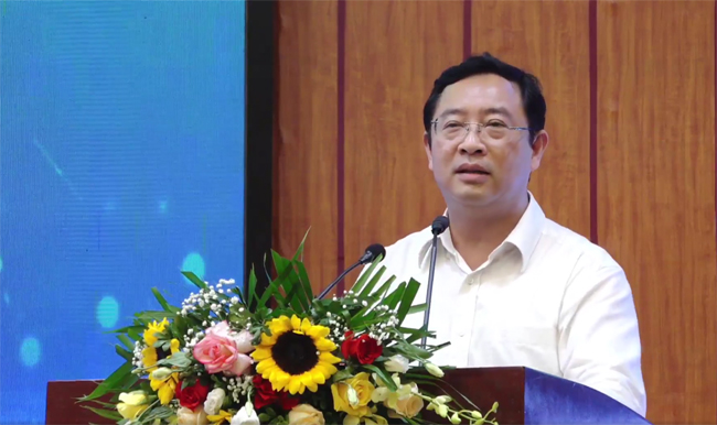 Ông Phạm Hồng Quất - Cục trưởng Cục Phát triển thị trường doanh nghiệp và khoa học và công nghệ NATEC phát biểu tại sự kiện.