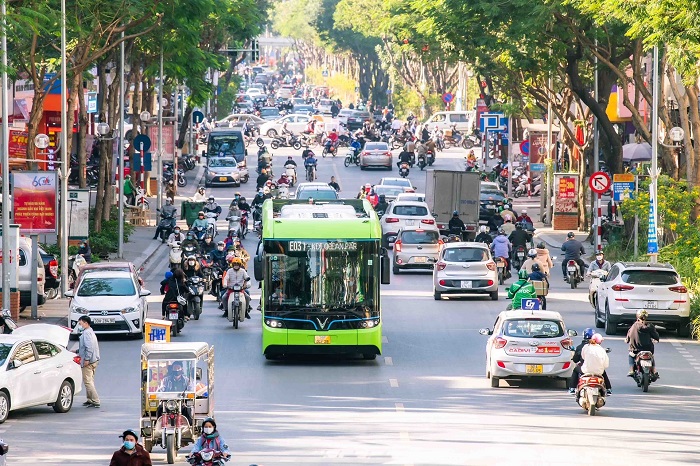 Xe điện của VinFast tại Việt Nam | Ảnh: ĐSQ