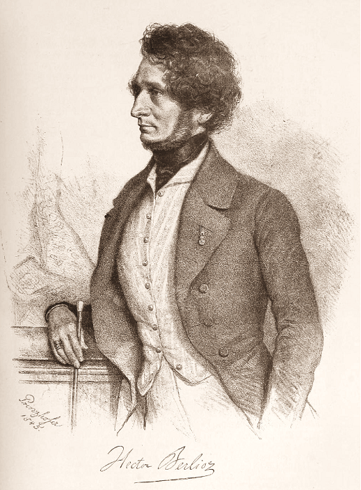 Berlioz by August Prinzhofer, 1845