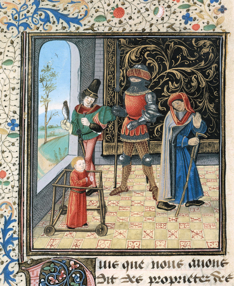 Babywalker. Les âges de l’homme, from Le Livre des propriétés des choses by Barthélemy l’Anglais. 15th century, France. Courtesy the BnF, Paris