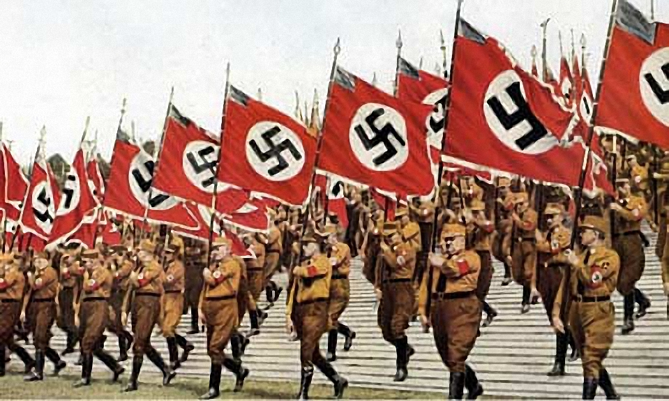 Hình ảnh chữ Vạn trên lá cờ của Đức quốc Xã. Ảnh: Rex