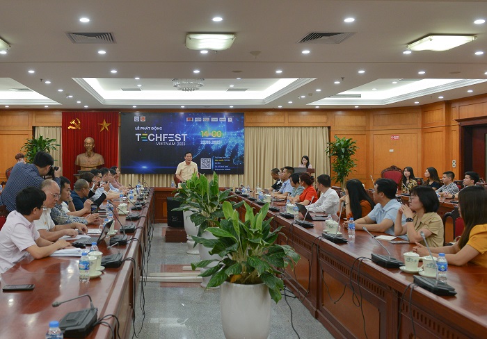 Khởi động Techfest Việt Nam 2023 tại Bộ KH&CN. Ảnh: Hồng Hạnh