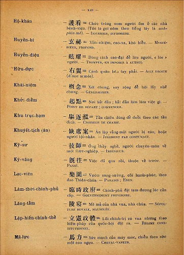 Mỗi số Nam Phong tạp chí đều có trang giải thích rõ ràng ý nghĩa và cách dùng các từ mới, đặc biệt là từ gốc Hán. Ảnh: INT