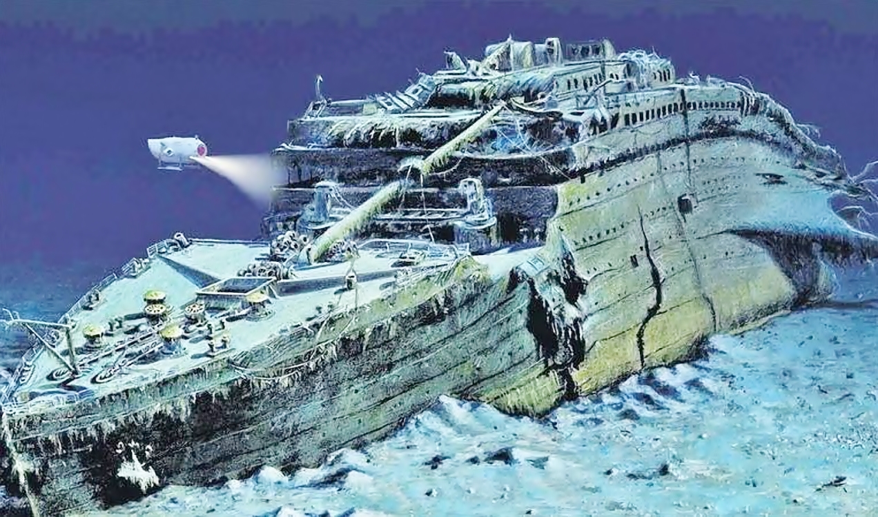 Xác tàu Titanic dưới đáy Đại Tây Dương. Ảnh: Newindianexpress