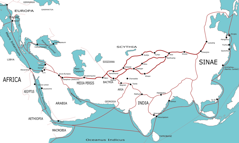 Hệ thống Con đường Tơ Luạ, được đánh giá là đạt được sự phát triển cực thịnh vào thời Nguyên.