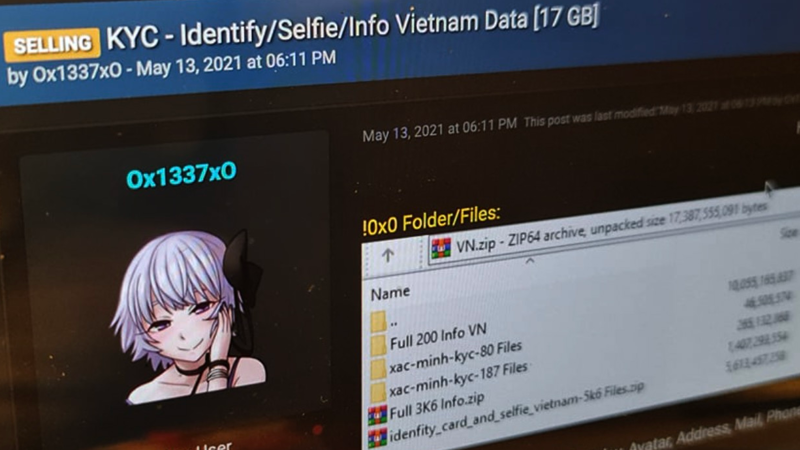 Tin tặc rao bán dữ liệu của 30 triệu người Việt trên một diễn đàn. Nguồn: VnEconomy