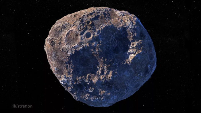 Hình ảnh minh họa Tiểu hành tinh Psyche chứa nhiều kim loại. Ảnh: NASA