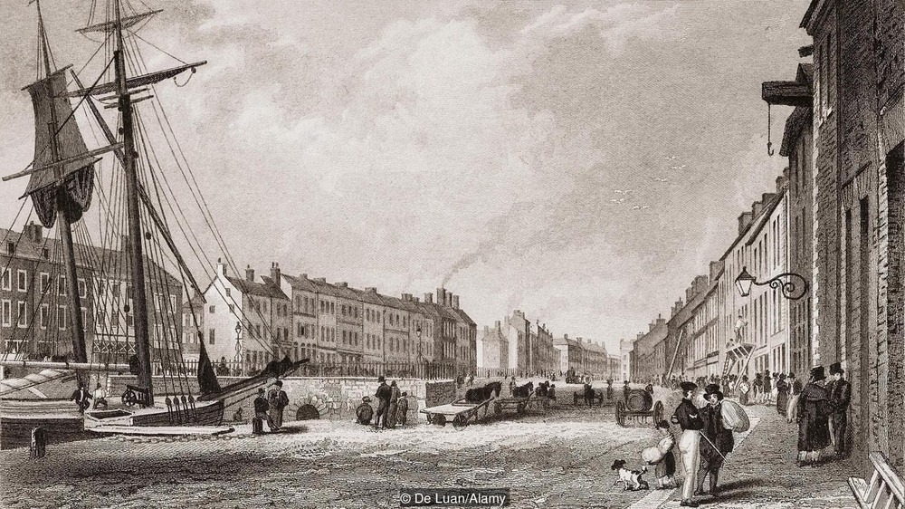 Khúc sông trên đường High Street. Hình vẽ năm 1830