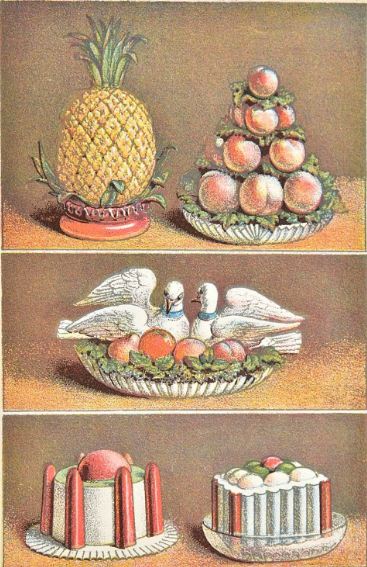 Một số thiết kế kem khác nhau trong sách dạy nấu ăn của Agnes Marshall.Ảnh: Theconversation