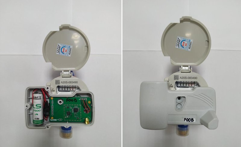 Đồng hồ cơ Itron được gắn cụm đo đếm dữ liệu và thu - phát sóng LoRa. Ảnh: Sở KH&CN TP.HCM