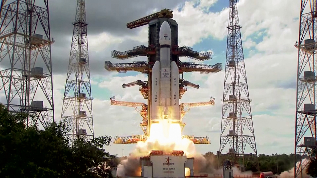 Tàu thám hiểm Mặt Trăng Chandrayaan-3 của Ấn Độ được phóng lên vũ trụ hôm 14/7 (ANI)