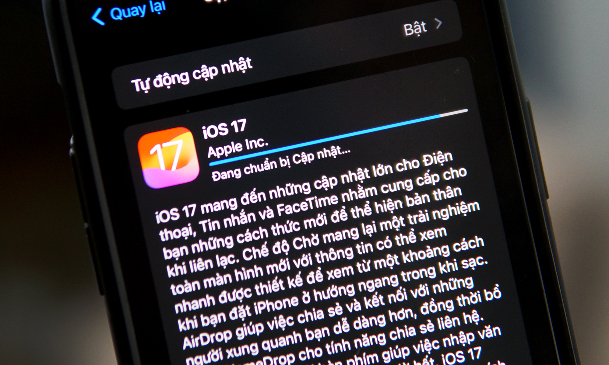 iOS 17 trên iPhone 14 Pro Max. 