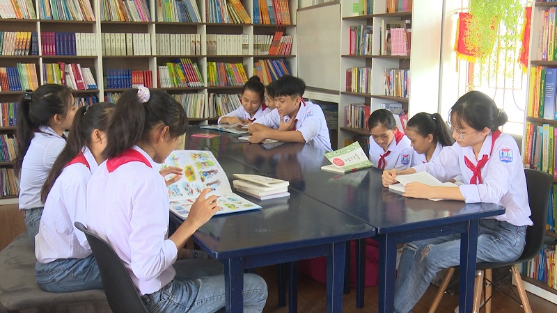 Phát triển văn hóa đọc trong nhà trường là bước triển khai hết sức cần thiết để thúc đẩy giáo dục STEM. Trong ảnh: Thư viện Trường THCS Thụy Liên, huyện Thái Thụy, tỉnh Thái Bình. Nguồn: thaibinhtv.vn