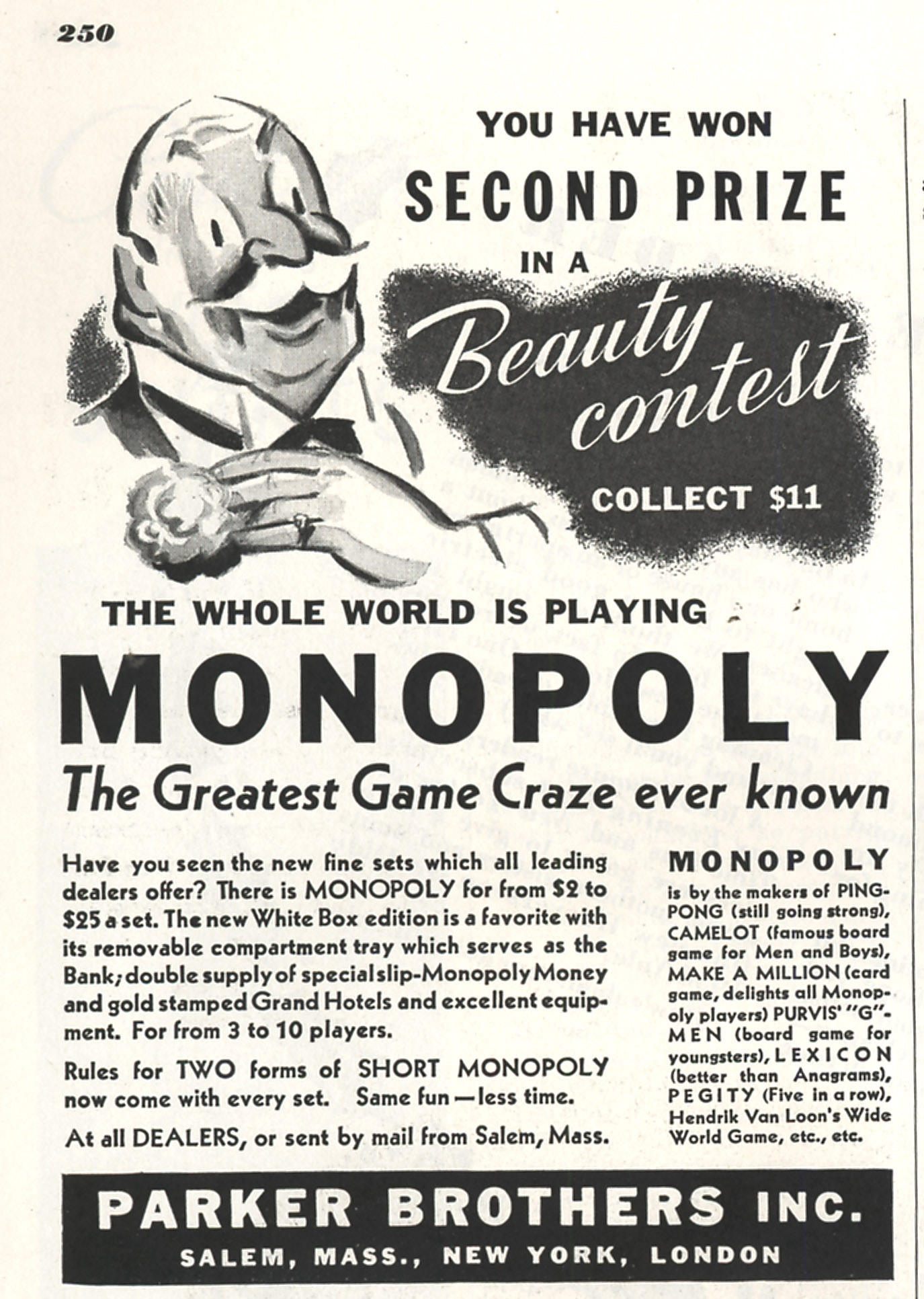 Thông tin trên báo chí Mỹ về game Monopoly trong thập niên 1930. Ảnh: Alamy Stock Photo