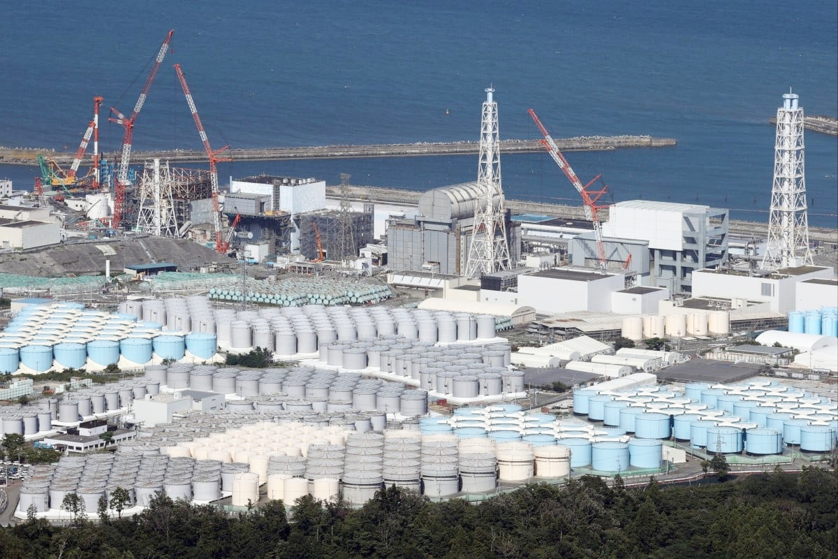 Các bể chứa nước nhiễm phóng xạ tại Fukushima.Ảnh: Jiji Press.