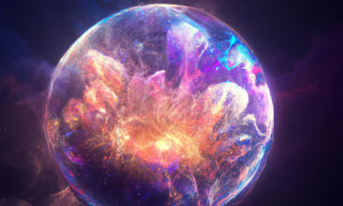 Hình minh họa kilonova, vụ nổ hình cầu được tạo ra do sự va chạm của hai sao neutron. Ảnh: Albert Sneppen