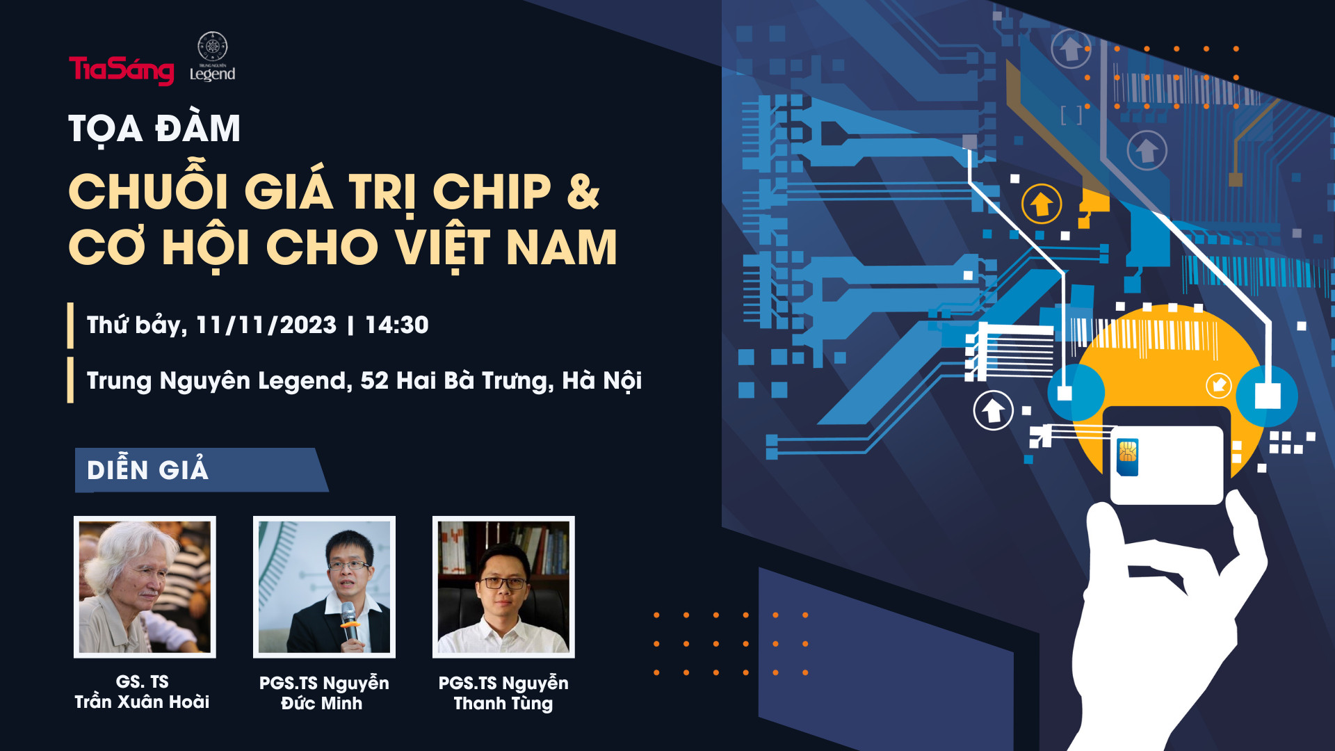 Toạ đàm "Chuỗi giá trị chip và cơ hội cho Việt Nam?". Ảnh: Tia Sáng