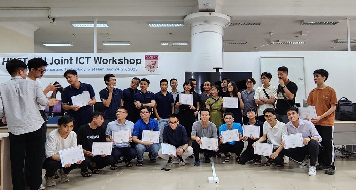 Các sinh viên, nghiên cứu sinh tại phòng thí nghiệm EDABK tham gia nhiều cuộc thi do các doanh nghiệp Việt Nam đồng tổ chức. Ảnh: EDABK
