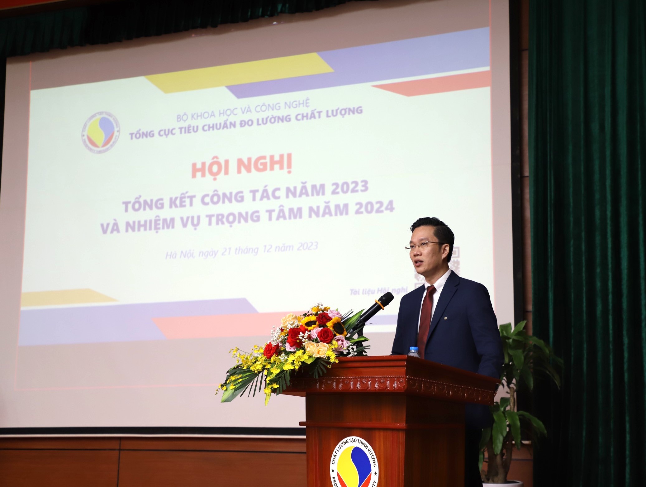 Quyền Tổng cục trưởng Tổng cục TCĐLCL Hà Minh Hiệp phát biểu tại Hội nghị.