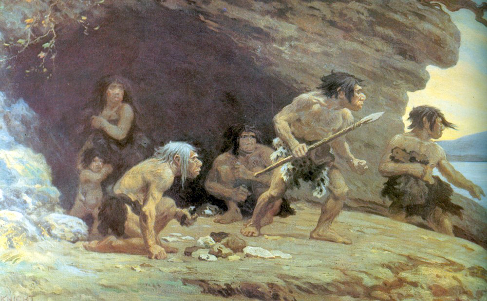 Những minh họa quen thuộc về thời tiền sử: đàn ông săn bắt và làm các công việc nhiều nguy hiểm, trong khi phụ nữ đảm đương những việc nhẹ nhàng hơn. Ảnh: Internet