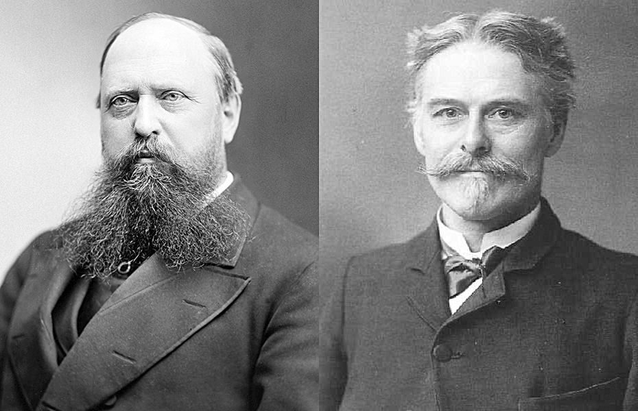 Othniel Charles Marsh (trái) và Edward Drinker Cope (phải). Ảnh: Wikimedia