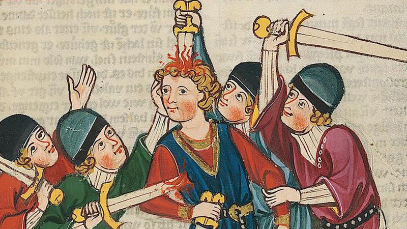 Người đàn ông bị đâm, Thụy Sĩ, thế kỷ 14. Nguồn: tài khoản WeirdMedieval trên X