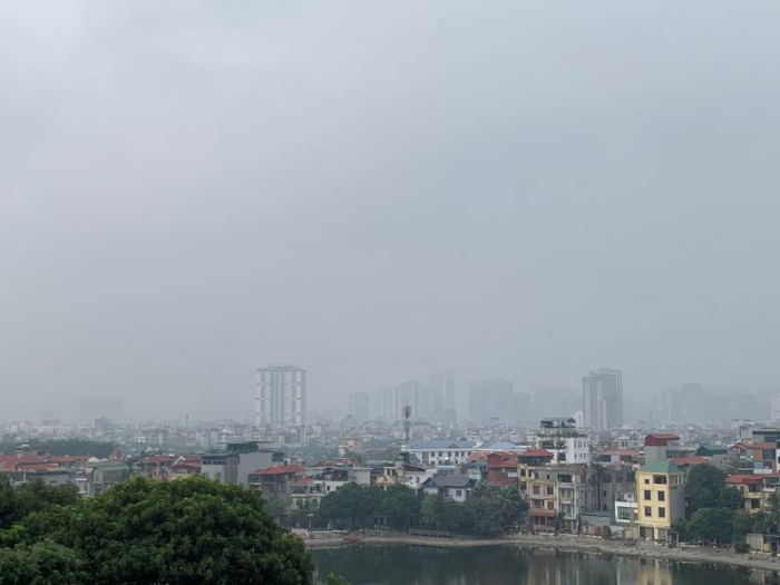 Lớp sương bao quanh Hà Nội. Nguồn: Thanh An