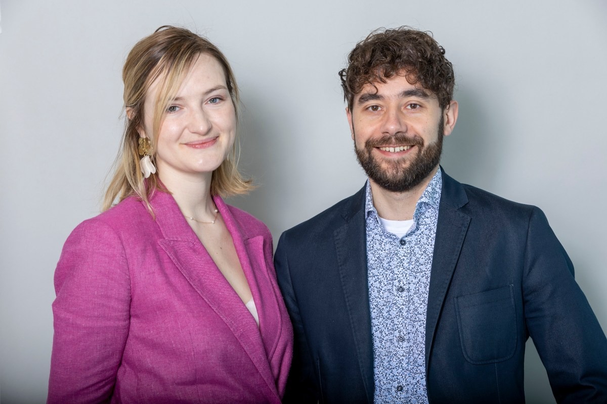 Olga Chashchina (trái) và Alexandre Boulanger - hai đồng sáng lập của startup công nghệ y tế Metyos.