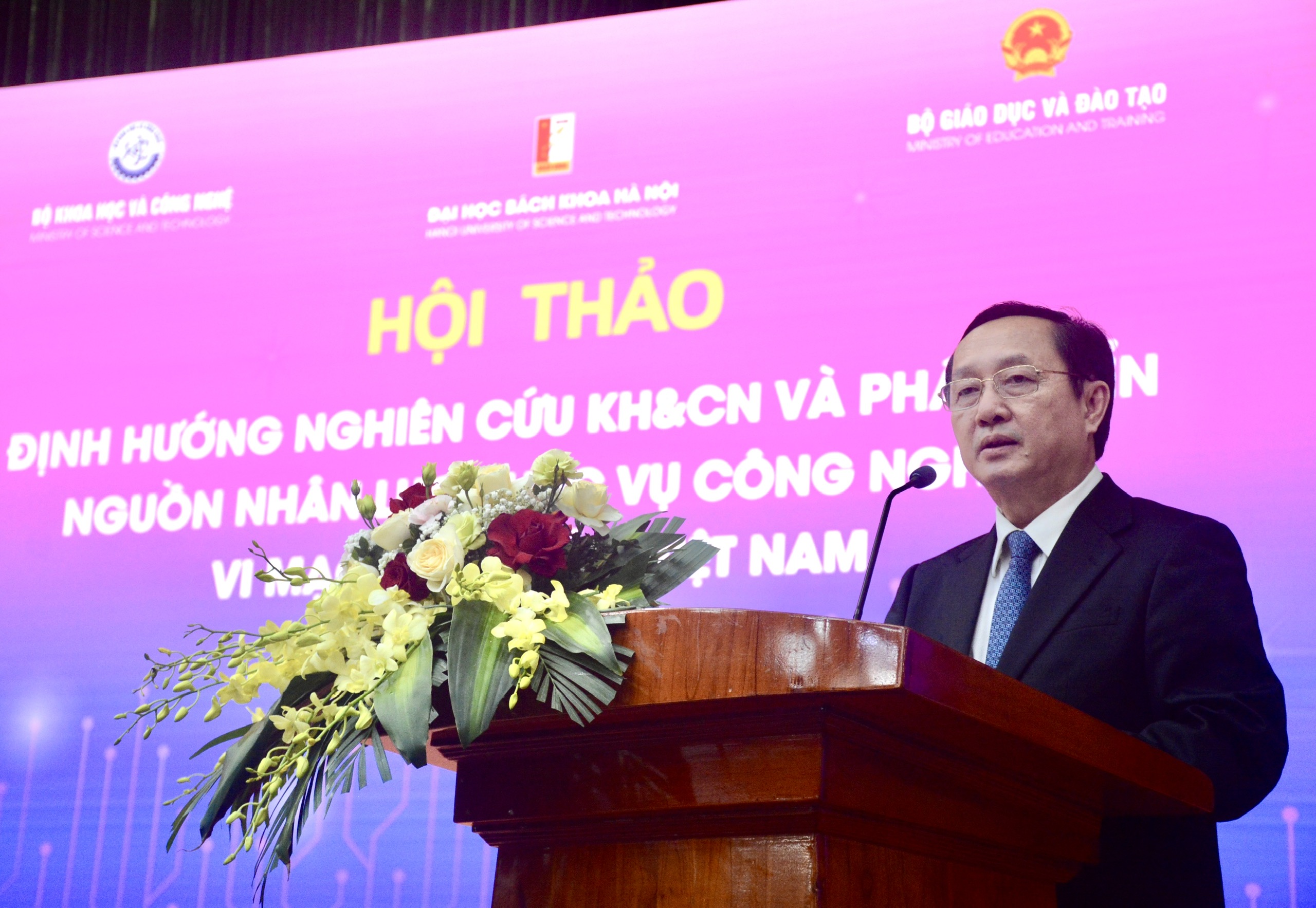 Bộ trưởng Bộ KH&CN Huỳnh Thành Đạt phát biểu khai mạc hội thảo. Ảnh: MOST