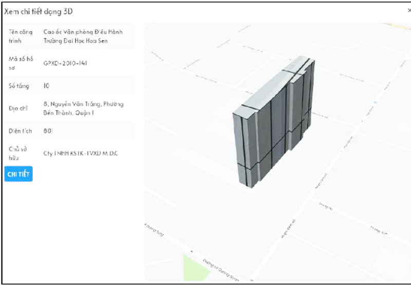 Chi tiết dạng 3D công trình xd