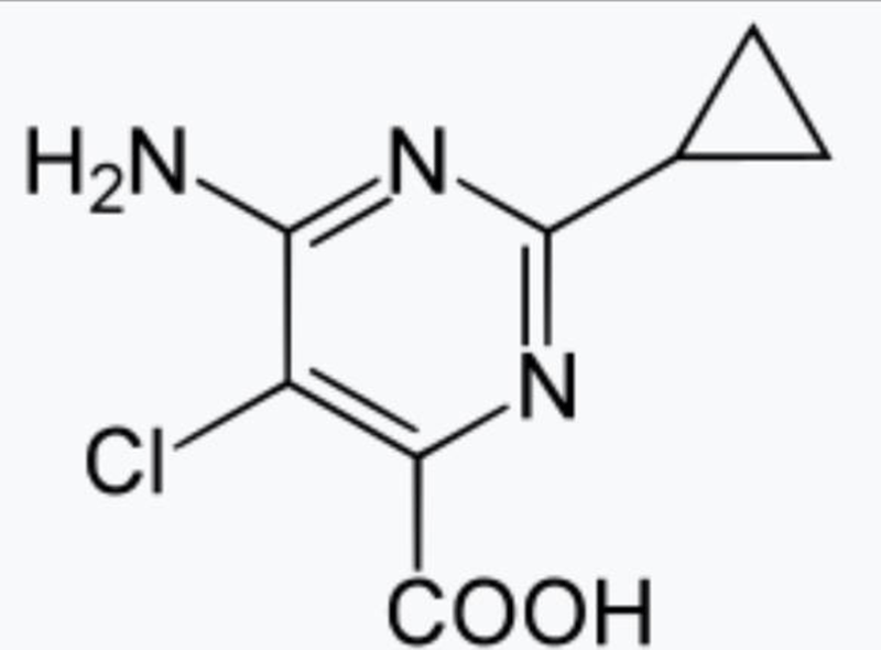 Cấu trúc hóa học của hoạt chất Aminocyclopyrachlor