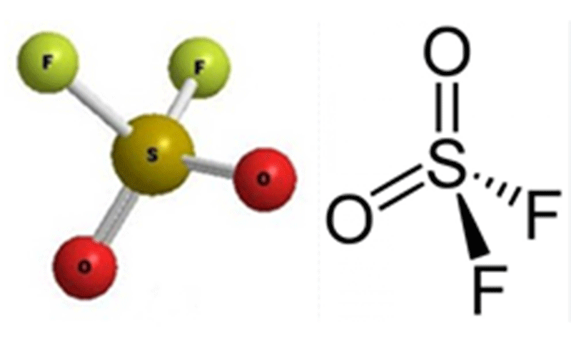 Cấu trúc hóa học của hoạt chất Sulfuryl flouride